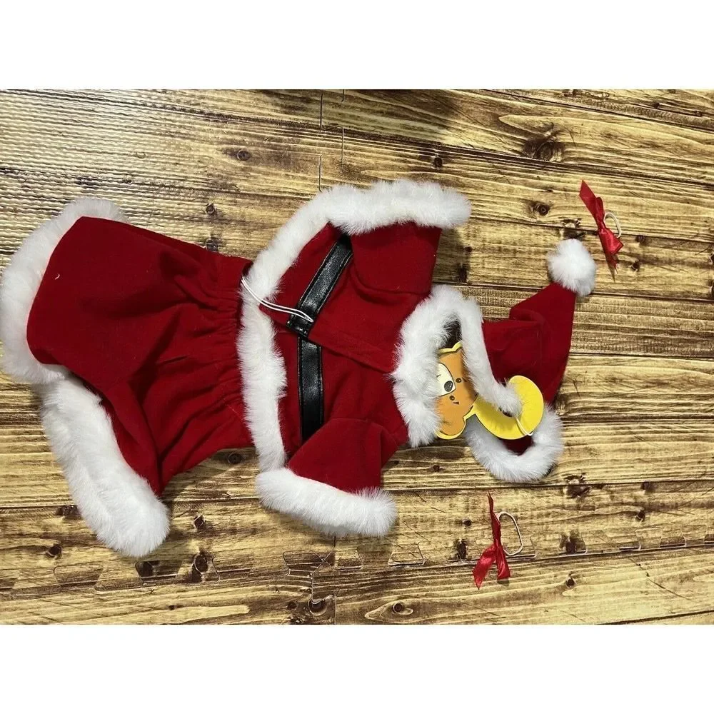 Build a Bear Santa Suit Boots Hat Christmas Holiday Teddy Clothes Costume W/Bows